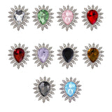 Maxbell 10Pcs Rhinestone Buttons Hair Embellishments Flat Back Ornaments Floral