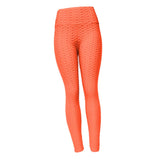 Maxbell Women Yoga Pants High Waist Push Up Workout Leggings L Orange