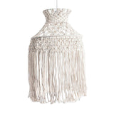 Maxbell Macrame Tassel Lamp Shade Pendant Light Cover Hand Woven for Nursery Party