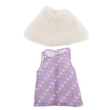 Maxbell Cute Short Skirt & Cape for 18inch Dress Up Accs Purple Heart