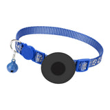 Maxbell Cat Collar with Waterproof Tracker Holder Reflective Breakaway Kitten Collar Blue