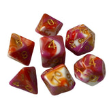 Maxbell 7x RPG Dice Set Polyhedron Game Dice for Party Supplies Family Gathering Bar Style B