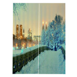 Max Snow City Print Window Curtain Living Room Bedroom Kids Room Decor 140x100