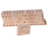 Maxbell Solid Wood Animal Blocks Balance Game Set Kids Educational Toy - Forest Park