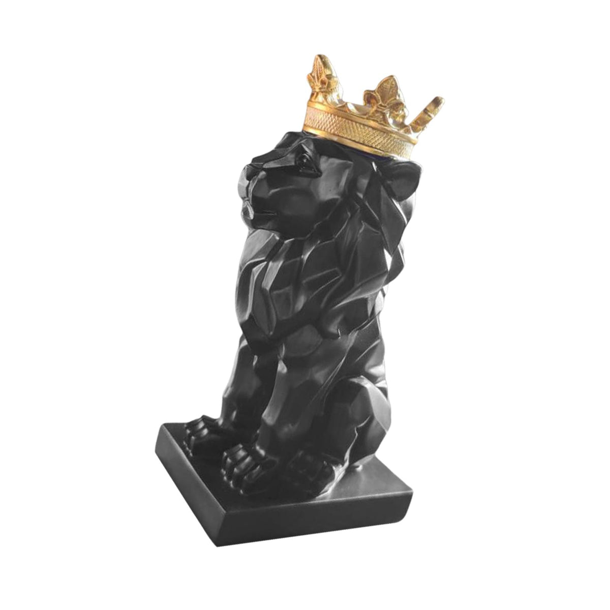 Maxbell Lion Statue Animal Figurine Collectible Bookshelf Office Black