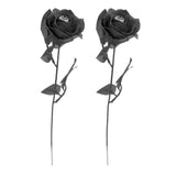 Maxbell Artificial Roses with Eyeballs Halloween Costume Party black