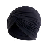 Maxbell Women Turban Hat Cover Cap Stretch Hijab Pre Tied Knot Muslim Fashion Black