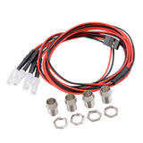 Max 5mm 4 LED Light Headlight Lamp for 1/5 1/8 1/10 1/12 1/16 RC Model Car Accs