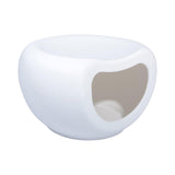 Maxbell Portable Cat Bed Dog Kennel Semienclosed Cat Hideout Dog Bed Pet House Stool White