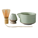 Maxbell 4Pcs Traditional Matcha Set for Family Japanese Matcha Preparation Best Gift Green