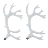 Maxbell Simulation Deer Horns Antlers Costume Accessory for DIY Hair Headband White