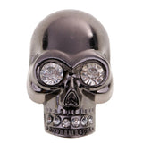 Maxbell 1 Piece Metal Rhinestone Skull Shape Buckle Clips for Bag Decoration 31x49mm