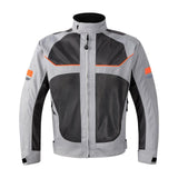 Maxbell Motorcycle Jacket Water Resistant for Motorbike Riding Men Women Summer Gray 2XL
