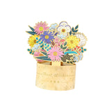 Maxbell 3D Greeting Card Gift Card Popup Card for Birthday Thinking You Mother's Day yellow