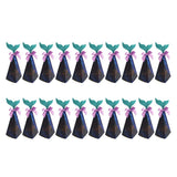 Max 20pcs Creative Triangle Cone Mermaid Candy Boxes Party Favor Dark Blue