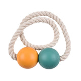 Max 1 Pair Magnetic Wooden Beads Window Curtain Tie Back Orange + Blue