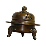 Maxbell Retro Incense Burner Decoration Antique Alloy for Desktop Home Ornament