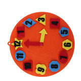 Max Kindergarten Felt Mathematical Diy Handwork Math Education Toy Orange Clock
