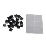 Max 20 Pieces Aluminum Radiators Heat Sinks 14x14x11mm Pre-applied Thermal Tape