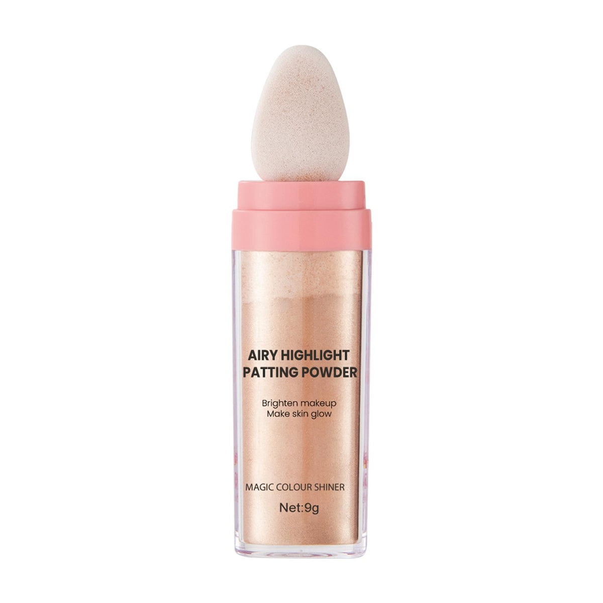 Maxbell Highlighter Powder Stick Sparkle Setting Powder Face Blusher for Makeup Aureate brown