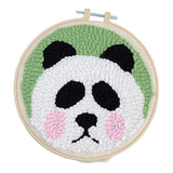 Maxbell 1 Set Panda Punch Needle Kits with Punch Embroidery Pen DIY Crafts