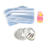 Max Maxb 2pcs Bath Bomb Mold Soap Making Mould + Heater Sealer +200 Heat Shrink Bags