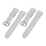 Maxbell Rubber Watch Band Strap Watch Band 18mm Width for W-735H F-108WH Sgw-400H White Argent