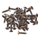 Maxbell 50x Pickguard Mounting Screws for ST SQ Replacement Parts Bronze 3x12mm