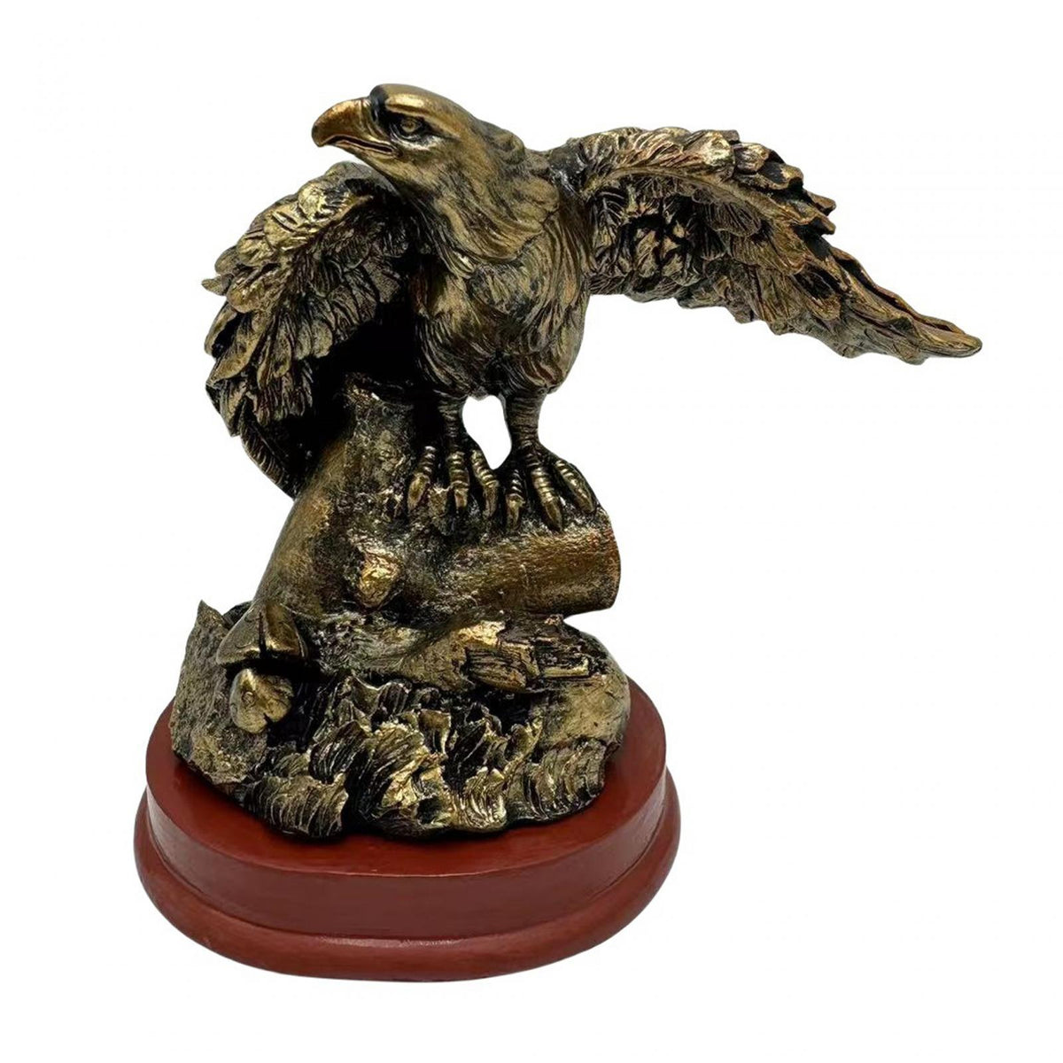 Maxbell Resin Figurine Desk Artwork Home Decor Eagle Statue for Cafe Party Bookshelf