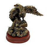 Maxbell Resin Figurine Desk Artwork Home Decor Eagle Statue for Cafe Party Bookshelf