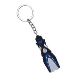 Maxbell Novelty Mini Dive Fins Flippers Key Chain Holder Key Ring Keychain Blue