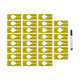 Maxbell 30Pcs Clothing Rack Size Dividers Blank Closet Dividers for Home Cloth Store yellow
