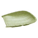 Maxbell Rattan Wicker Basket Hand Knitting Box Woven Container Vintage Green 28cm