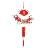 Maxbell Chinese New Year Hanging Decorations Ornament Wreath Pendant for Decor Style E