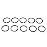 Maxbell 10Pcs Stainless Steel O Ring Sports Key Chain Buckle Holder Camping Black 32mm