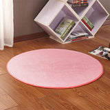 Maxbell 1.2M Soft Coral Fleece Kid Tent Carpet Rug Pad Bedroom Cushion Mat Pink