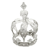 Maxbell Crown Cake Topper Cupcake Decoration Tiaras for Birthday Party Cosplay Prom Silver