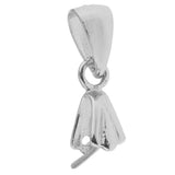 Maxbell 925 Sterling Silver Pinch Clip Bail Clasp Charm Bead Pendant Connector 4.5mm