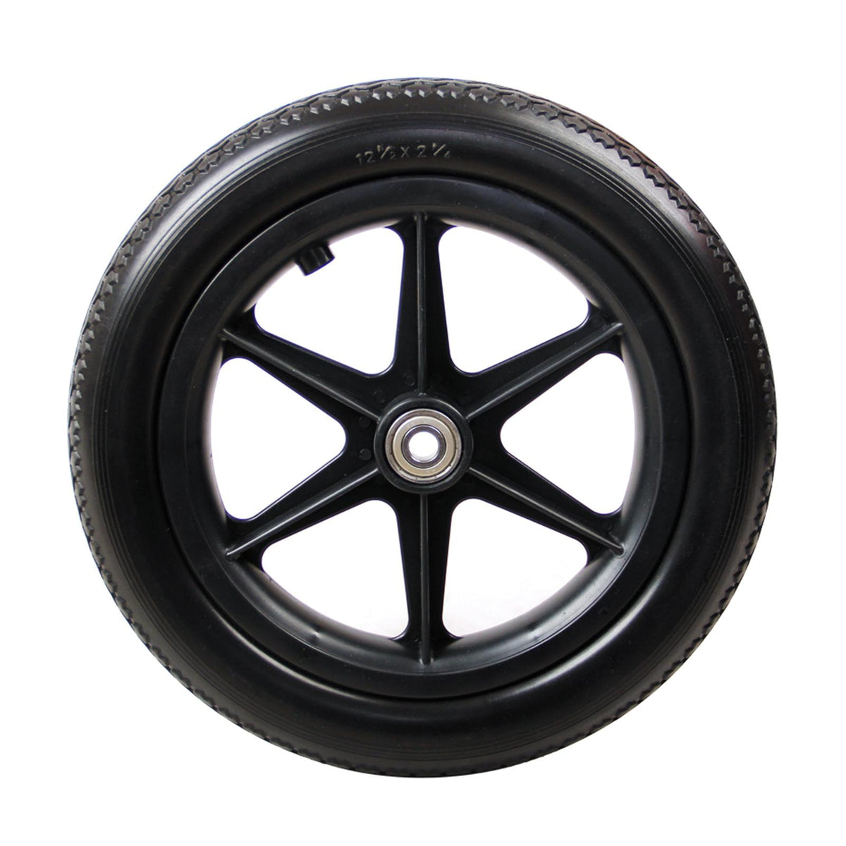 Maxbell 12inch Wheelchair Replacement Rear Wheel for Wheelchairs Walkers Accessories Black