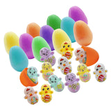 Maxbell 12x Prefilled Easter Eggs with Toys Holiday Figures Dolls 25x18x5cm