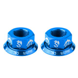 Maxbell Bicycle Hubs Nut M10 Folding Fixed Gear Bike Wheel Hubs Axle Screw Blue