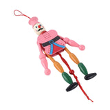 Maxbell Wooden Dolls Marionette Puppets Hanging Ornament for Kids Gifts Pink