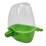 Maxbell Bird Cage Feeder Parrot Feeding Station Water Bowl Parakeets with Perch Green