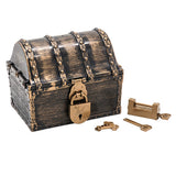 Max Maxb Kids Pirate Treasure Chest Toy Antique Party Favors Props Decoration Bronze