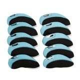 Maxbell 10 Pieces Golf Iron Headcovers Golf Club Head Cover Golf Accessories Guard Blue