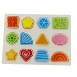 Maxbell Preschool Learning Toy Wooden Puzzle for Kids Toddler Color Shape Puzzle