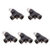 Max 5 Pieces Air Water Line Hose Tube Triple Push In Pneumatic Fitting DPD-D8-01