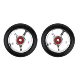 Maxbell 1 Pair Replacement 100mm Stunt Scooter Wheels with Bearing & Bushings silver