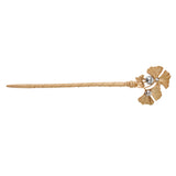 Maxbell Women's Vintage Chinese Gold Leaves Pearls Hair Pin Hair Stick Gold design 1
