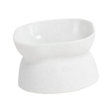 Maxbell Cat Bowl Pet Bowl Stable Feeding Station Dog Bowl for Puppy Supplies White